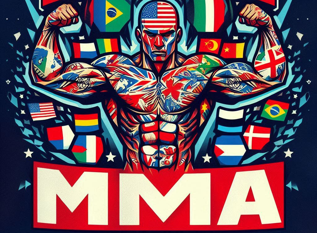 MMA And Man with flags